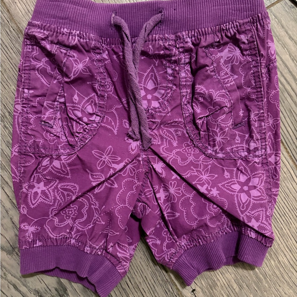 H&M Purple Ribbed Waist Shorts